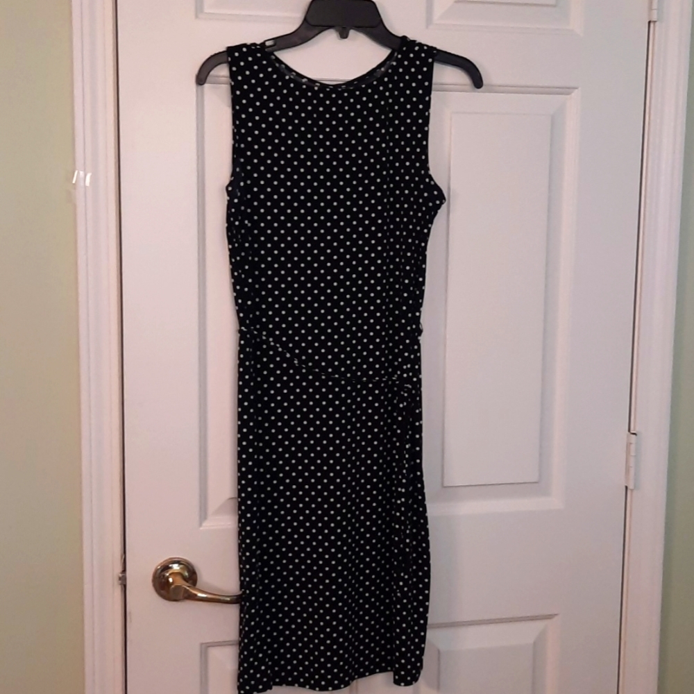 FLP Med. black & white polkadot dress great condition